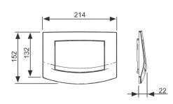 Tece TECEambia - Bedieningsplaat, Mat Chroom 9240125 -BadderenMetVoordeel 7358208415e7c421c4851e6e