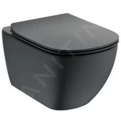 Ideal Standard Tesi - Hangend Toilet, Aquablade, Zwart T0079V3 -BadderenMetVoordeel 7d368799d11704c9e9bffb8b