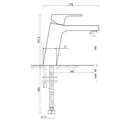 Sapho Latus - Wastafelkraan, Chroom 1102-56 -BadderenMetVoordeel 7d38b066532625e7a5ce73f8