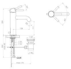 Steinberg 100 - Wastafelkraan Met Waste, Mat Zwart 100 1755 S -BadderenMetVoordeel 7ef47f887ea338da9dc37fbc