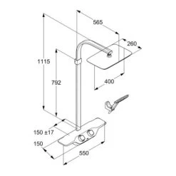 Kludi Cockpit - Doucheset Discovery Met Thermostaat, 400x260 Mm, Wit/chroom 8020091-00 -BadderenMetVoordeel 85e75bfbf34cf8082f683962