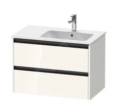 Duravit Ketho.2 - Wastafelonderkast 549x810x480 Mm, 2 Laden, Glanzend Wit K25268022220000