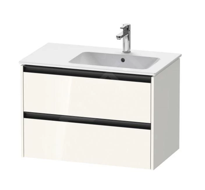 Duravit Ketho.2 - Wastafelonderkast 549x810x480 Mm, 2 Laden, Glanzend Wit K25268022220000