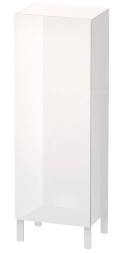 Duravit L-Cube - Hoge Badkamerkast 1320x500x363 Mm, Links, Glanzend Wit LC1179L2222