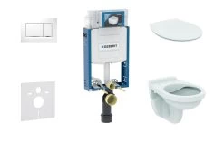 Geberit Kombifix - Set Inbouwreservoir, Closet Alpha Met WC-zitting, Bedieningsplaat Sigma30, Wit/chroom 110.302.00.5 ND5