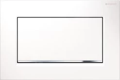 Geberit Sigma30 - SIGMA30 Bedieningsplaat, Spoeling Start/Stop, Wit/chroom 115.893.KJ.1