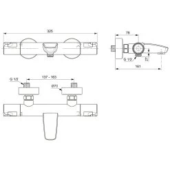 Ideal Standard CeraTherm - T50 Thermostatische Badkraan, Chroom A7223AA -BadderenMetVoordeel 8cece8ddc841cb4162723352