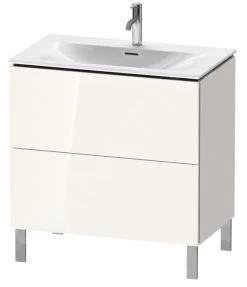Duravit L-Cube - Wastafelonderkast 856x820x481 Mm, 2 Laden, Glanzend Wit LC659702222