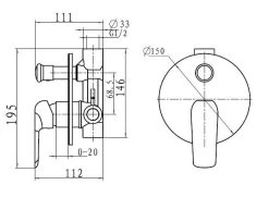 Novaservis Nobless Tina - Inbouw Badkraan Met Omstelkraan, Chroom 38050R,0 -BadderenMetVoordeel 93f246334beaad6fab097c73