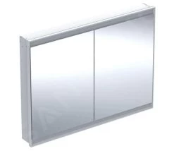 Geberit ONE - Spiegelkast Met LED-verlichting, 1200x900x150 Mm, 2 Deuren, Inbouw, Aluminium 505.805.00.1