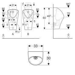 Geberit Urinoirs - Urinoir Narva, Achterinlaat, KeraTect, Wit 501.655.00.8 -BadderenMetVoordeel 97e596cbf4f5d256960cda1e