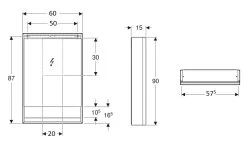 Geberit ONE - Spiegelkast Met LED-verlichting, 600x900x150 Mm, Scharnieren Rechts, Met Nis, Wit 505.831.00.2 -BadderenMetVoordeel 9c86d1d50ed6edde80704cb7 1