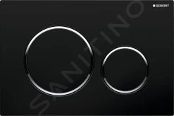 Geberit Sigma20 - SIGMA20 Bedieningsplaat, Zwart/chroom 115.882.KM.1