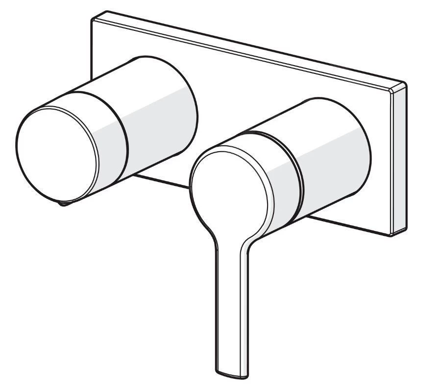Hansa Ronda - Inbouwkraan Voor 2 Uitgangen, Chroom 44599583 5 Hansa Ronda - Inbouwkraan Voor 2 Uitgangen, Chroom 44599583 - Afbeelding 3