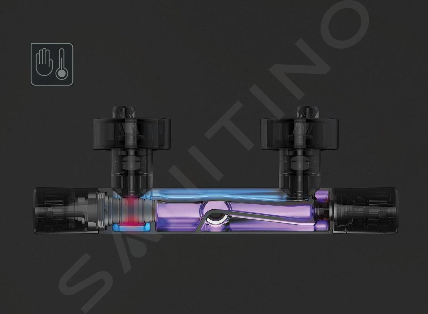 Ideal Standard CeraTherm Navigo - Inbouwthermostaat, Opbouwdeel, 2 Gebruikers, Magnetic Grey A7296A5 8 Ideal Standard CeraTherm Navigo - Inbouwthermostaat, Opbouwdeel, 2 Gebruikers, Magnetic Grey A7296A5 - Afbeelding 6