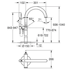 Grohe Atrio - Vrijstaande Badkraan, Met Draaibare Uitloop, Cool Sunrise 32653GL3 7 Grohe Atrio - Vrijstaande Badkraan, Met Draaibare Uitloop, Cool Sunrise 32653GL3 -BadderenMetVoordeel a4d386502752af7c496a196c