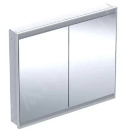 Geberit ONE - Spiegelkast Met LED-verlichting, 1050x900x150 Mm, 2 Deuren, Inbouw, Wit 505.804.00.2