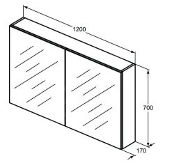 Ideal Standard Mirror&Light - Spiegelkast 1200x700 Mm, Aluminium T3593AL -BadderenMetVoordeel ac86abcb85735cd58d11ff34
