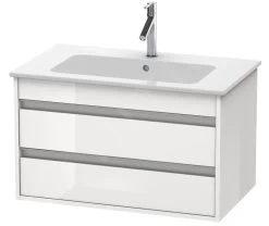 Duravit Ketho - Wastafelonderkast 480x800x475 Mm, 2 Lades, Glanzend Wit KT642902222
