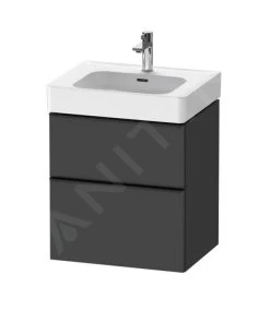 Duravit D-Neo - Wastafelkast 625x584x452 Mm, 2 Laden, Grafiet Mat DE4376049490000