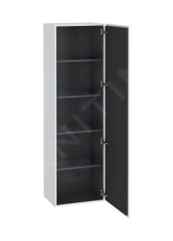Duravit L-Cube - Hoge Kast 1760x500x363 Mm, Scharnieren Rechts, Wit Mat LC1181R1818
