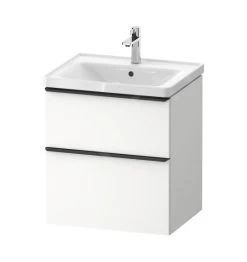 Duravit D-Neo - Wastafelonderkast Met Wastafel, 625x584x452 Mm, 2 Laden, Mat Wit DE0147018180000