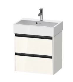 Duravit Ketho.2 - Wastafelkast 549x584x390 Mm, 2 Laden, Glanzend Wit K25273022220000