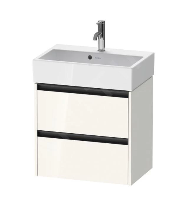 Duravit Ketho.2 - Wastafelkast 549x584x390 Mm, 2 Laden, Glanzend Wit K25273022220000