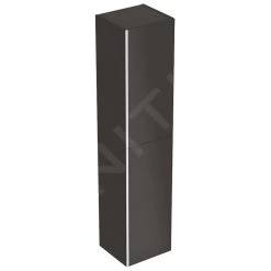 Geberit Acanto - Hoge Badkamerkast 1730x380 Mm, 2 Deuren, Zwart 500.619.16.1