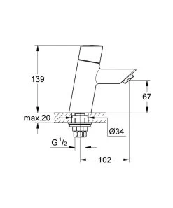 Grohe Feel - Fonteinkraan, Chroom 32274000 -BadderenMetVoordeel b5197ee9a93a4958cb20c183