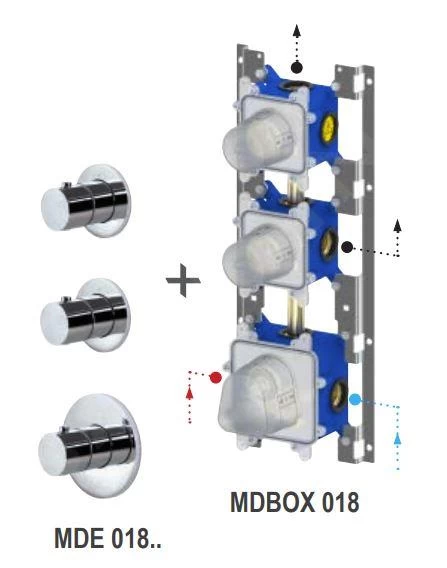 Paffoni Modular Box - Thermostatische Inbouwkraan, Voor 2 Uitgangen, Mat Wit MDE018BO 7 Paffoni Modular Box - Thermostatische Inbouwkraan, Voor 2 Uitgangen, Mat Wit MDE018BO - Afbeelding 5