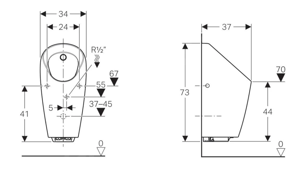 Geberit Urinoirs - Urinoir Selva Met Geïntegreerde Besturing, Generatorvoeding, Wit 116.084.00.1 4 Geberit Urinoirs - Urinoir Selva Met Geïntegreerde Besturing, Generatorvoeding, Wit 116.084.00.1 - Afbeelding 2