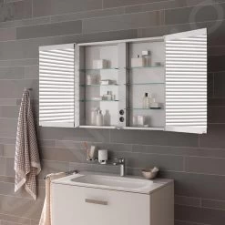 Keuco Royal Match - Spiegelkast Met LED-verlichting, Inbouw, 800x700x149 Mm, Zilver Geanodiseerd 12812171311 -BadderenMetVoordeel bdde14af022a77c2a166f74e