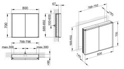 Keuco Royal Match - Spiegelkast Met LED-verlichting, Inbouw, 800x700x149 Mm, Zilver Geanodiseerd 12812171311 -BadderenMetVoordeel be1bad8c0190a2786fc78a95