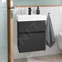 Villeroy & Boch Collaro - Wastafelkast, 460x546x374 Mm, 2 Laden, Mat Zwart C00600PD -BadderenMetVoordeel bf60508c0ebebc1b9efde872