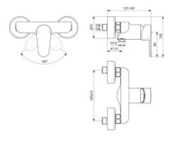 Ideal Standard Cerafine O - Opbouw Douchemengkraan, Chroom BC499AA -BadderenMetVoordeel c1f021ac40ed3b8ef1100e26