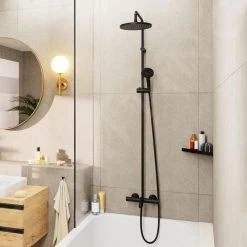 Hansgrohe Vernis Blend - Showerpipe 240 Doucheset Met Thermostaat, 2jet, Mat Zwart 26899670 -BadderenMetVoordeel c20f53b5180fe8e252160167