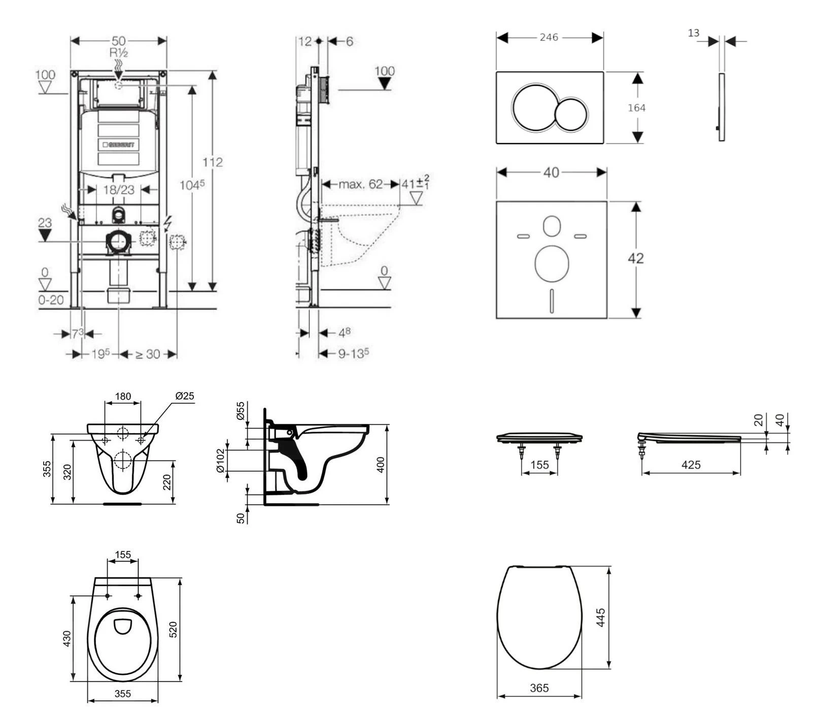 Geberit Duofix - Set Voorwandinstallatie, Closet Alpha Met WC-zitting, SIGMA01 Bedieningsknop, Glanzend Chroom 111.300.00.5 ND2 4 Geberit Duofix - Set Voorwandinstallatie, Closet Alpha Met WC-zitting, SIGMA01 Bedieningsknop, Glanzend Chroom 111.300.00.5 ND2 - Afbeelding 2