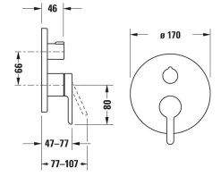 Duravit C.1 - Inbouw Thermostatische Badkraan, Voor 2 Functies, Chroom C15210012010 -BadderenMetVoordeel c3f69dcf3cee94ede97dae8e