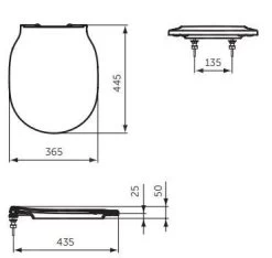 Ideal Standard Connect Air - Wc Bril, Soft-Close, Zwart E0368V3 -BadderenMetVoordeel c406d8a2e7c37cbb8b2f159e