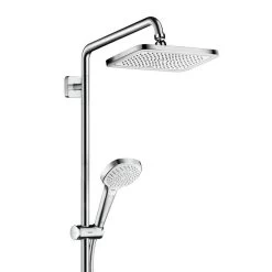 Hansgrohe Croma - Showerpipe Douchset Met Thermostaat, 1jet, EcoSmart, Chroom 27660000 -BadderenMetVoordeel ce25bebb32652b9c70055f82