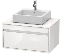 Duravit Ketho - Wastafelonderkast 426x800x550 Mm, 1 Lade, Glanzend Wit KT669402222