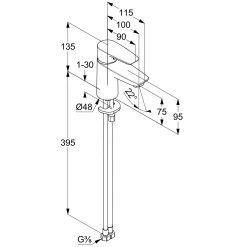 Kludi Pure&Solid - Wastafelkraan, Chroom 340280575 5 Kludi Pure&Solid - Wastafelkraan, Chroom 340280575 -BadderenMetVoordeel cf029de571e8cd6ebd3de27e