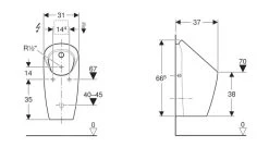 Geberit Urinoirs - Urinoir Preda, Voor Inbouwstuursysteem, Wit 116.070.00.1 -BadderenMetVoordeel cf2fb759925b8f6d60fc274b