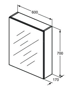 Ideal Standard Mirror&Light - Spiegelkast 600x700 Mm, Aluminium T3589AL -BadderenMetVoordeel d2a6937cd54d72b51264adc7