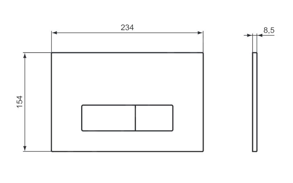 Ideal Standard Oleas - Oleas P2 Bedieningsplaat, Wit R0119AC 4 Ideal Standard Oleas - Oleas P2 Bedieningsplaat, Wit R0119AC - Afbeelding 2