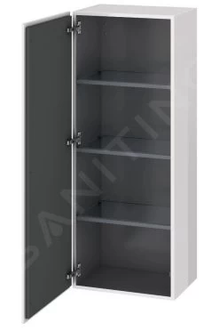 Duravit L-Cube - Hoge Badkamerkast 1320x500x363 Mm, Links, Glanzend Wit LC1179L2222 -BadderenMetVoordeel daf71c1d3c4e90bb029a45e8