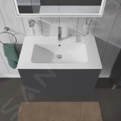 Duravit L-Cube - Wastafelonderkast 550x820x481 Mm, 2 Laden, Grafiet Mat LC624104949 -BadderenMetVoordeel eab0637fe7a084eba0120d0a