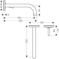 Axor Uno - Afdekset Inbouw Wastafelkraan, Geborsteld Nikkel 38116820 -BadderenMetVoordeel ef3dbadb4abf496cfcb9d013