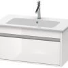 Duravit Ketho - Wastafelonderkast 410x800x475 Mm, 1 Lade, Glanzend Wit KT641902222